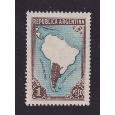 ARGENTINA 1935 GJ 761 ESTAMPILLA NUEVA MINT PAPEL RAYADO HORIZONTAL U$ 50